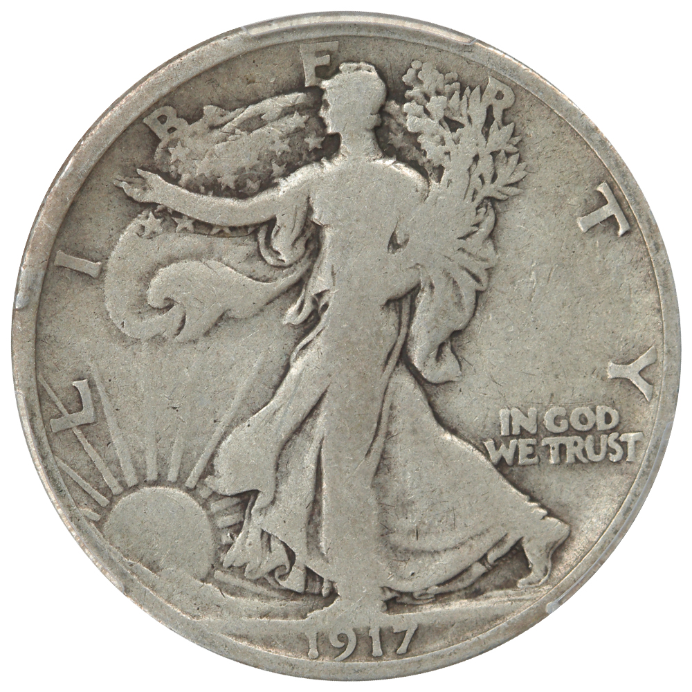 image for: 1917-S Mintmark Reverse 50c PCGS VG8