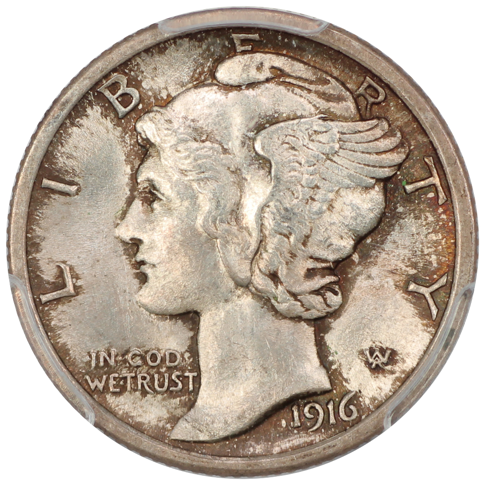 image for: 1916 Mercury 10c PCGS MS64