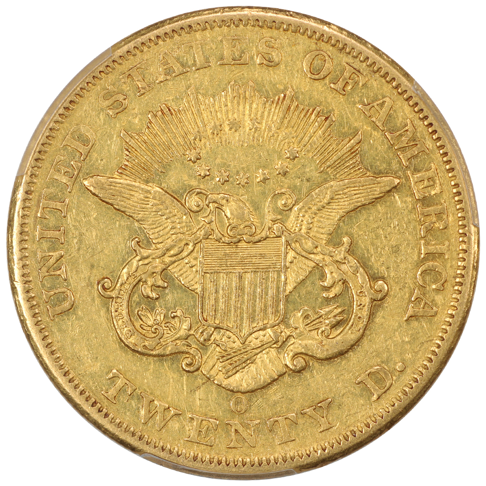image for: 1852-O $20  PCGS AU53