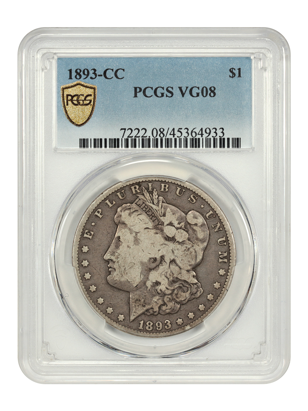 image for: 1893-CC $1 PCGS VG8