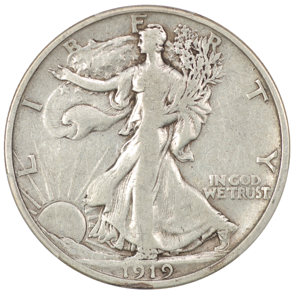 image for: 1919-D 50c PCGS F15