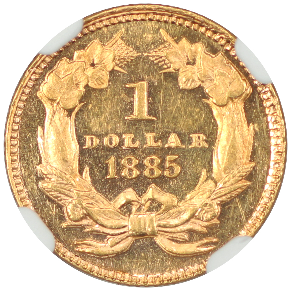image for: 1885 G$1 NGC MS62