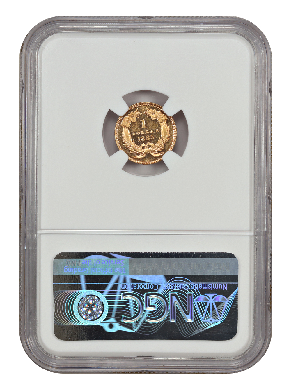 image for: 1885 G$1 NGC MS62