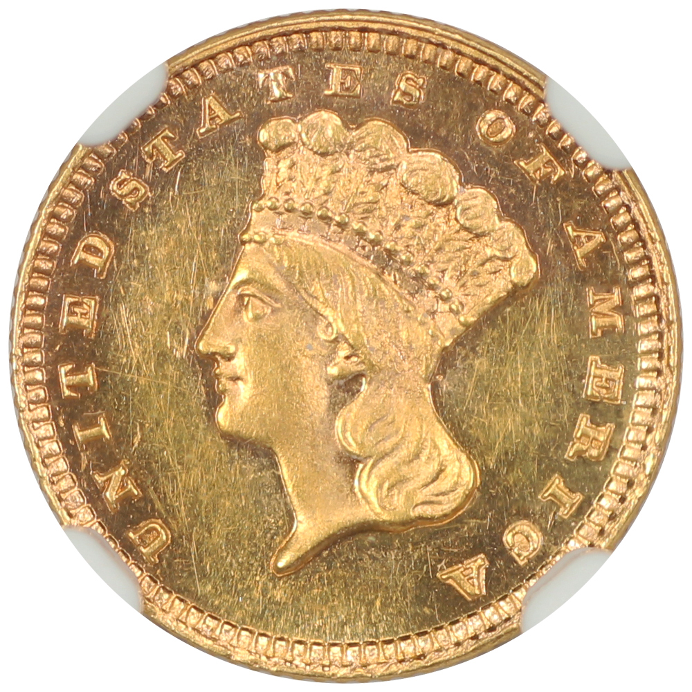 image for: 1885 G$1 NGC MS62