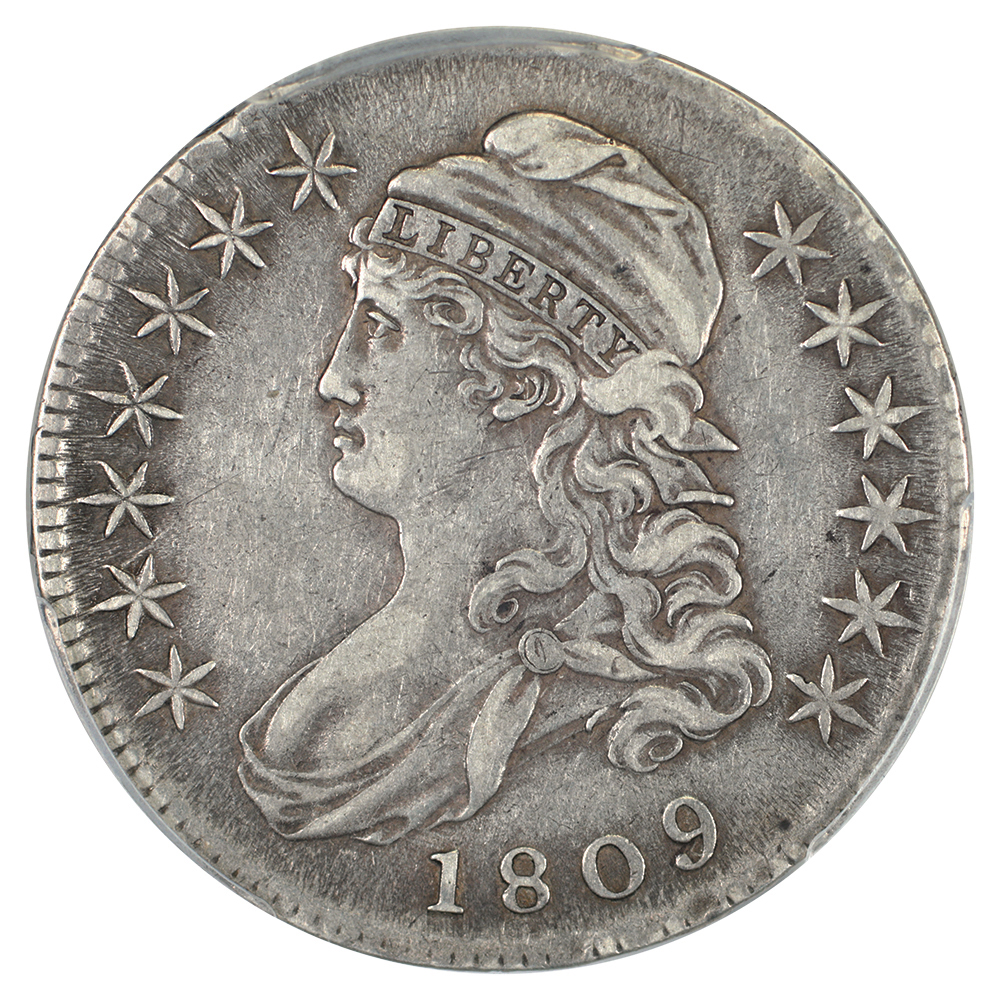 image for: 1809 III Edge 50c PCGS XF40