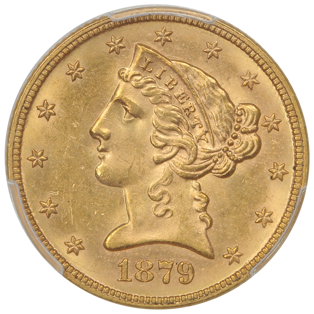 image for: 1879 $5  PCGS MS64