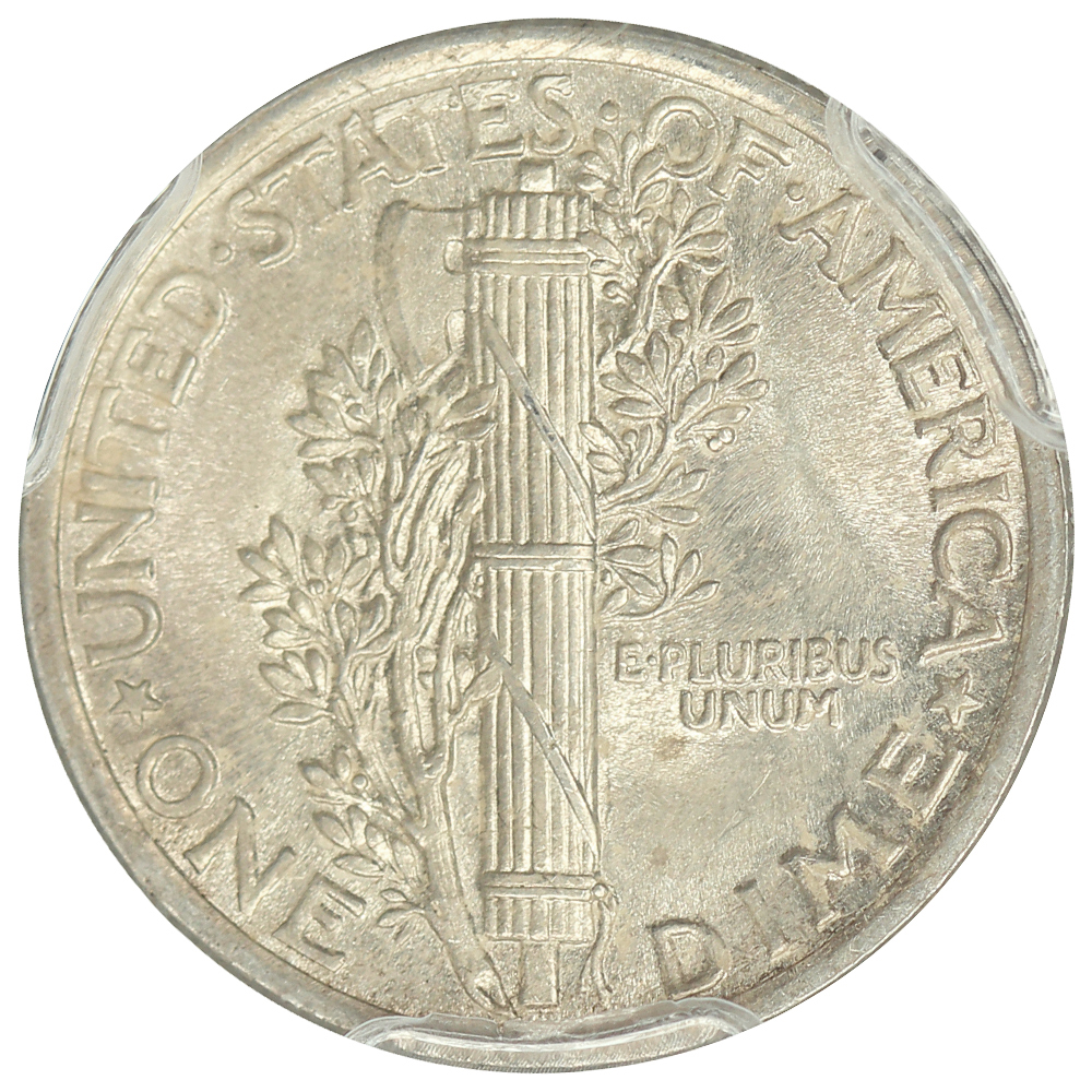 image for: 1916 Mercury 10c PCGS MS63 FB