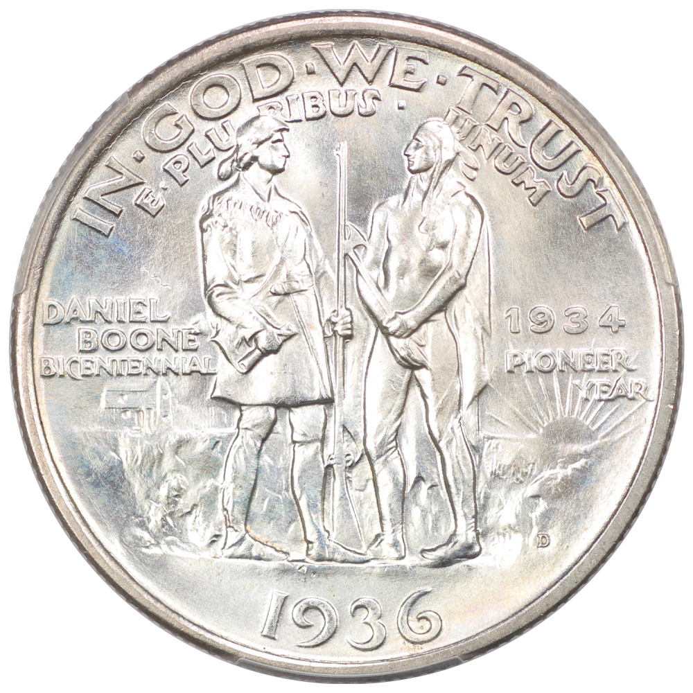 image for: 1936-D Boone 50c PCGS MS67