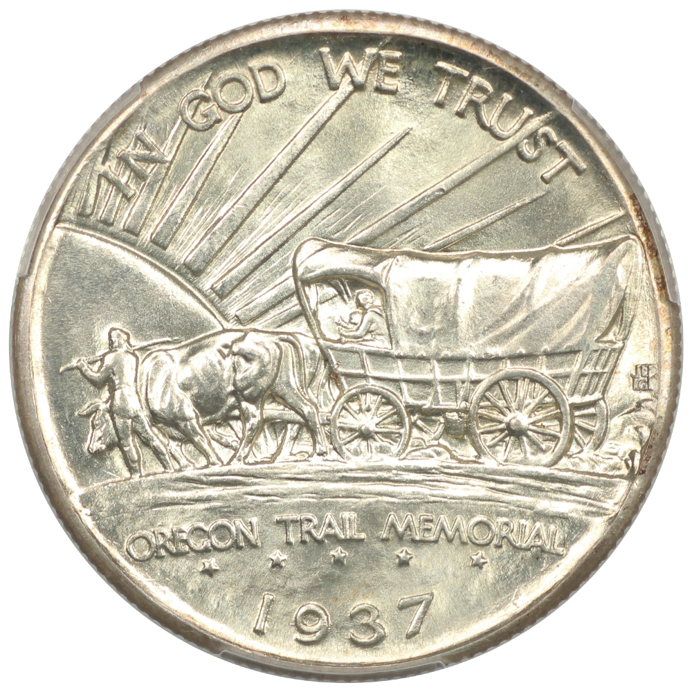 image for: 1937-D Oregon Trail 50c PCGS MS67