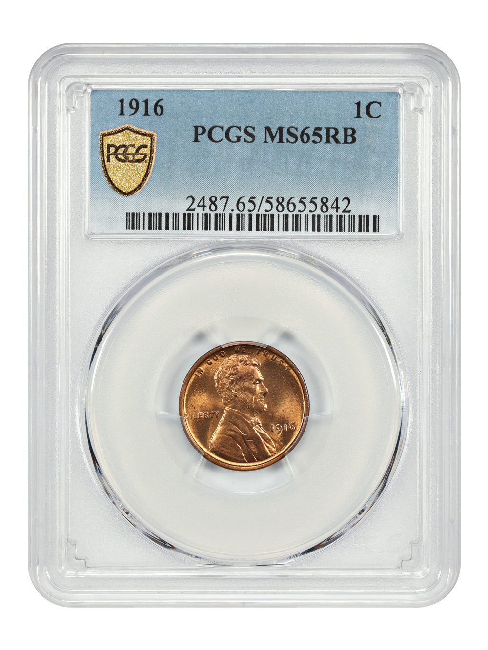 image for: 1916 1c PCGS MS65 RB