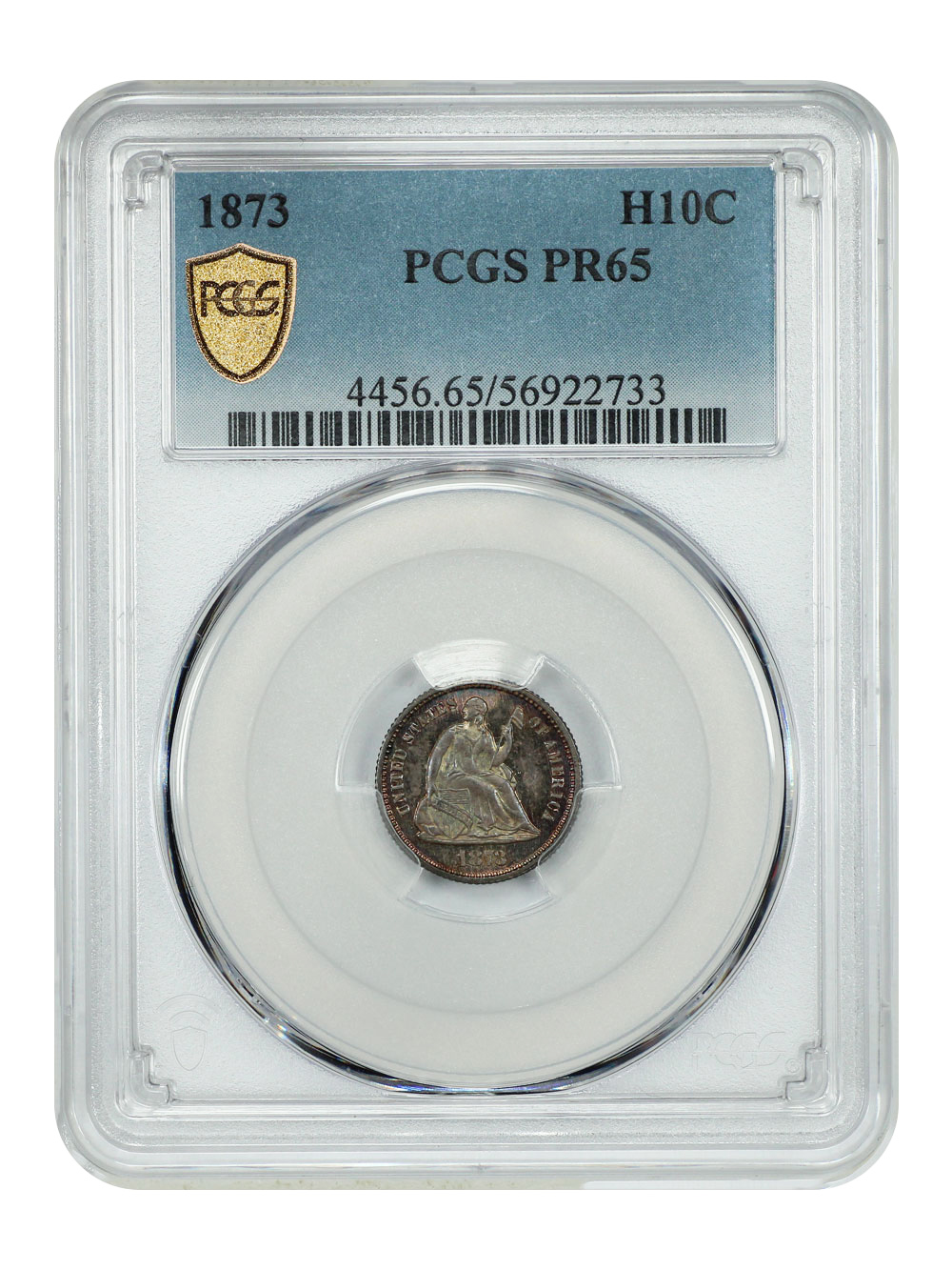 image for: 1873 H10c PCGS PR65