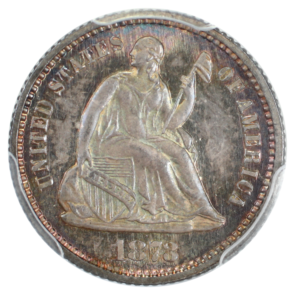 image for: 1873 H10c PCGS PR65