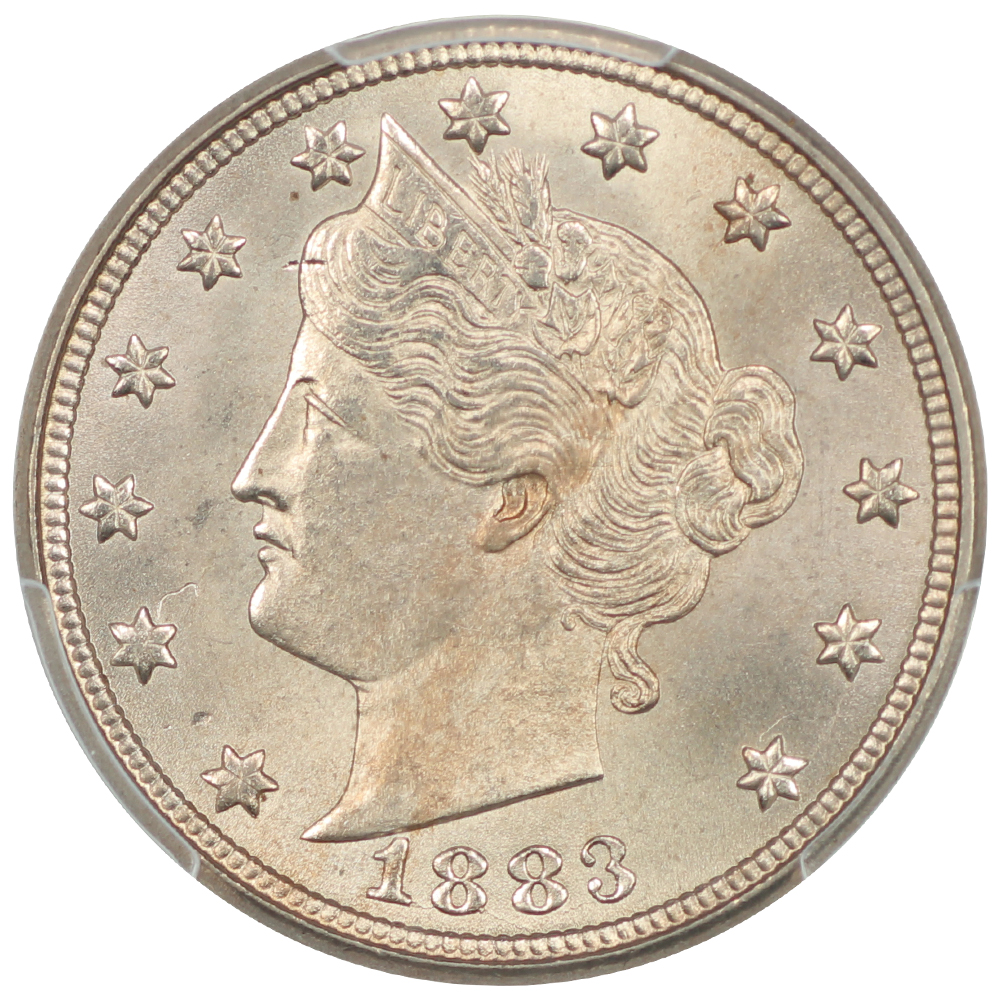 image for: 1883 Cents 5c PCGS MS65