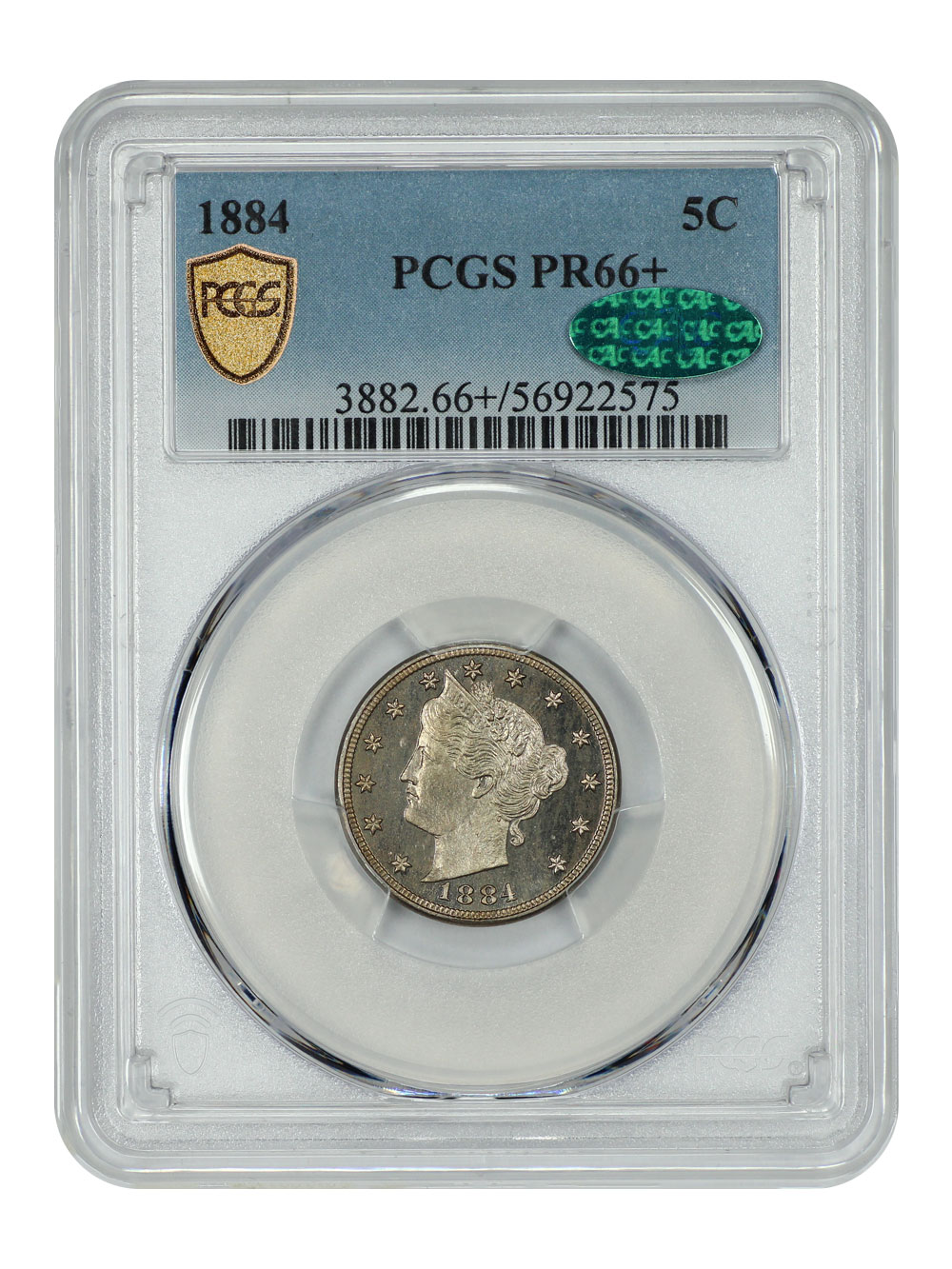 image for: 1884 5c PCGS PR66