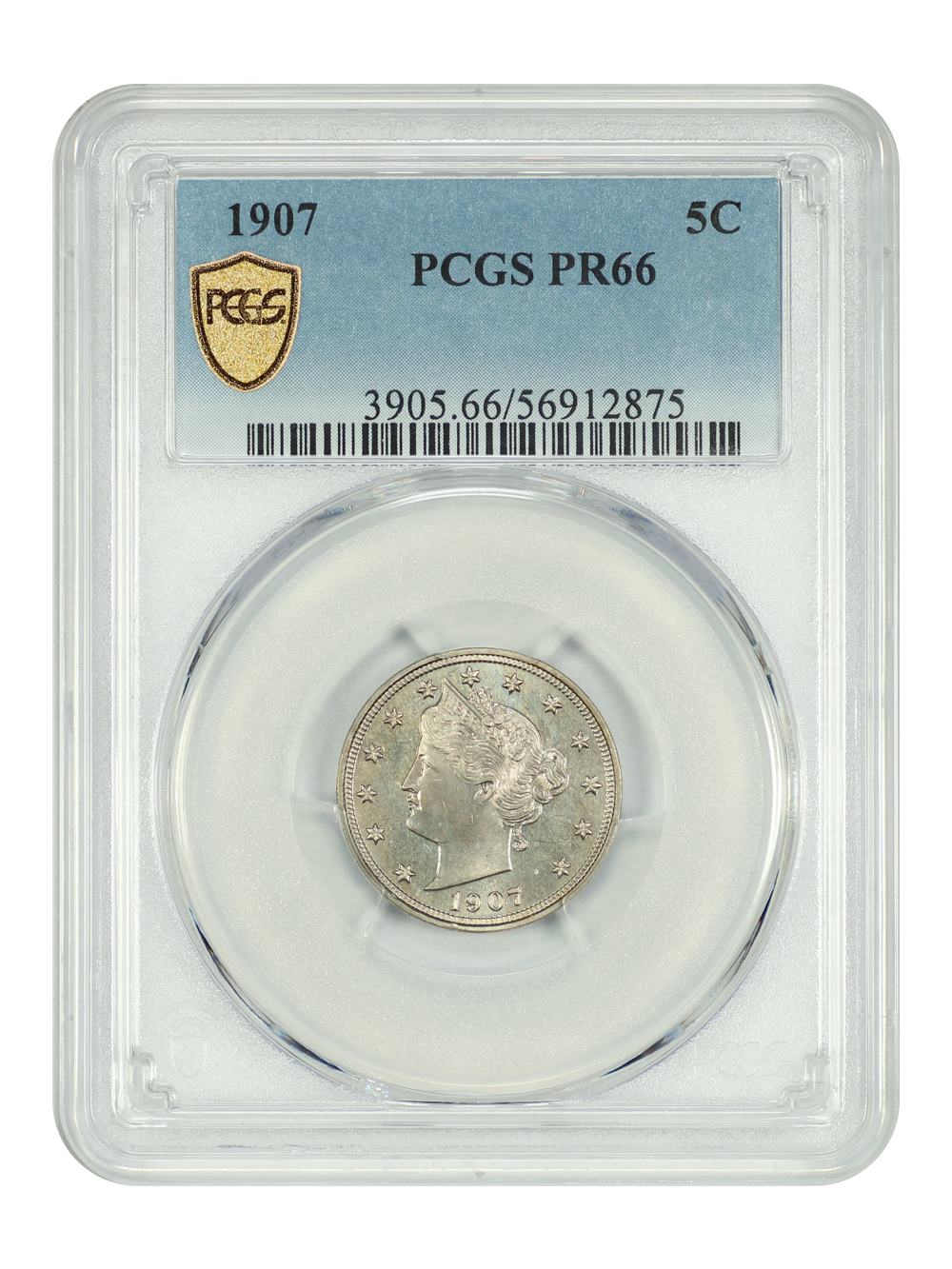 image for: 1907 5c PCGS PR66