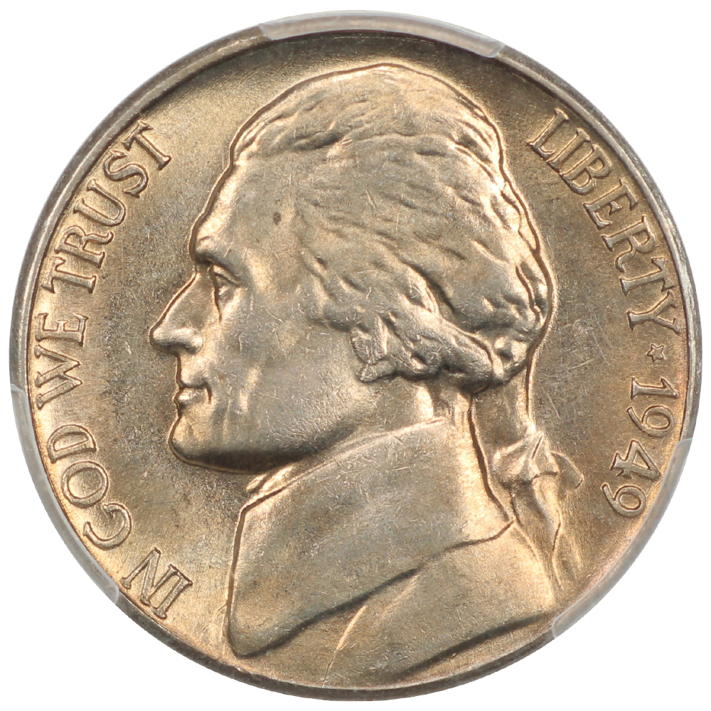 image for: 1949-D/S 5c PCGS MS66