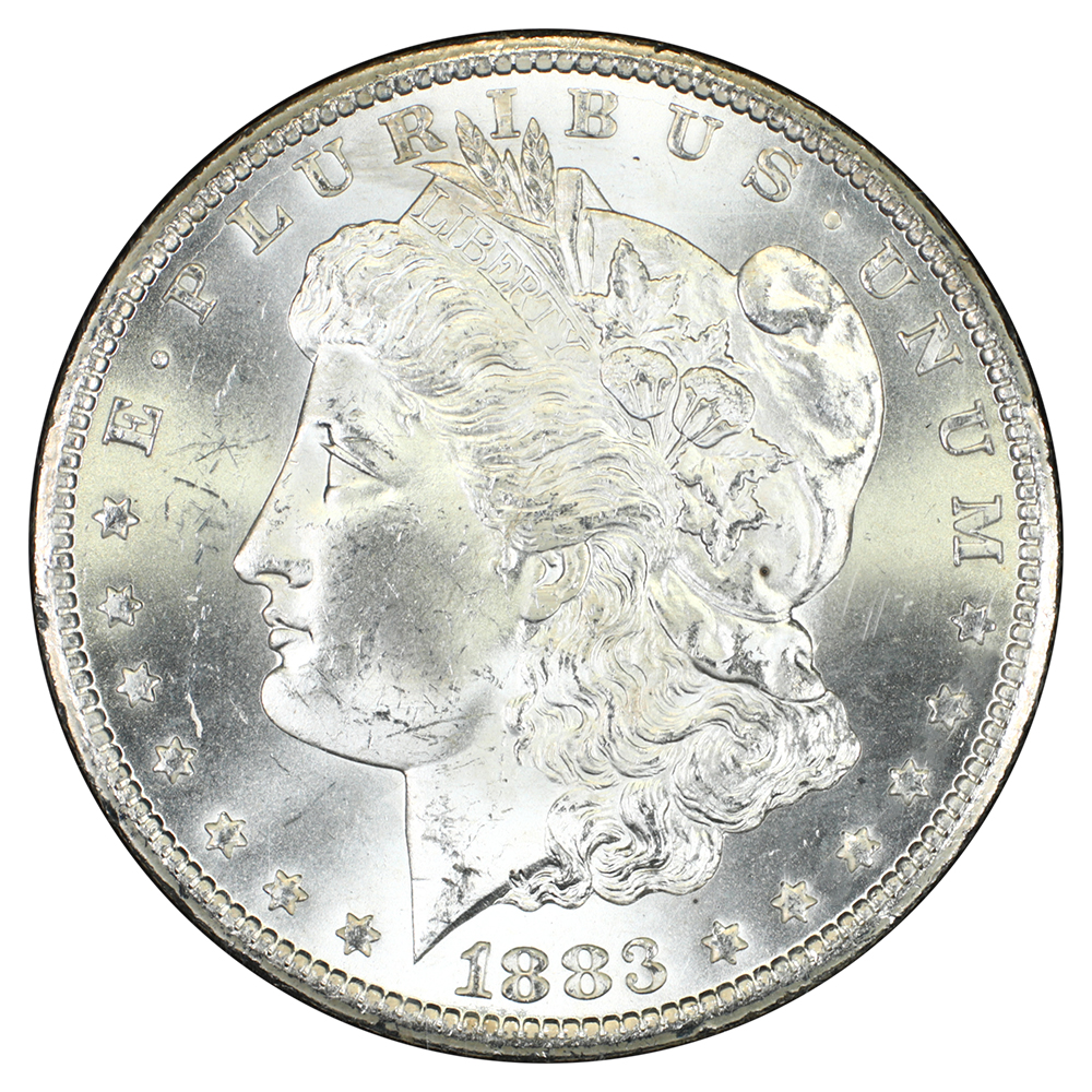 thumbnail for: 1883-CC GSA Hoard, Hard package $1  NGC MS64