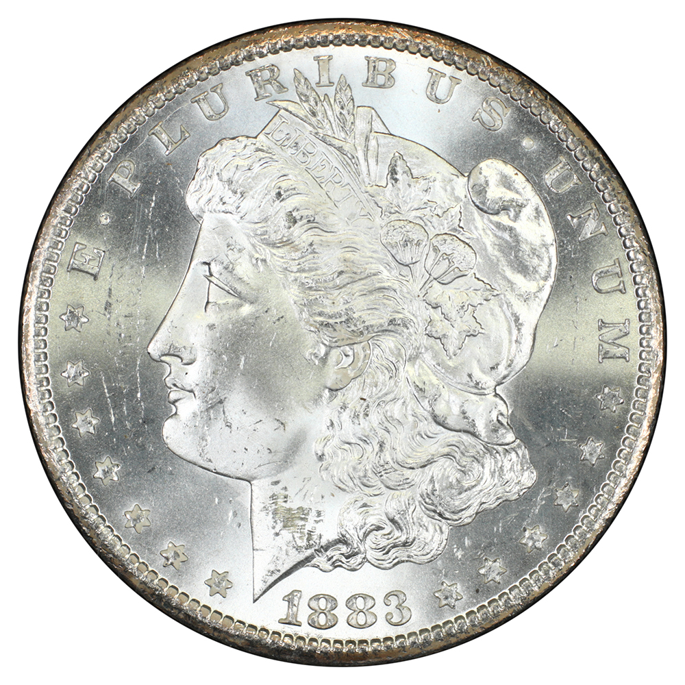 thumbnail for: 1883-CC GSA Hoard, Hard package $1  PCGS MS63