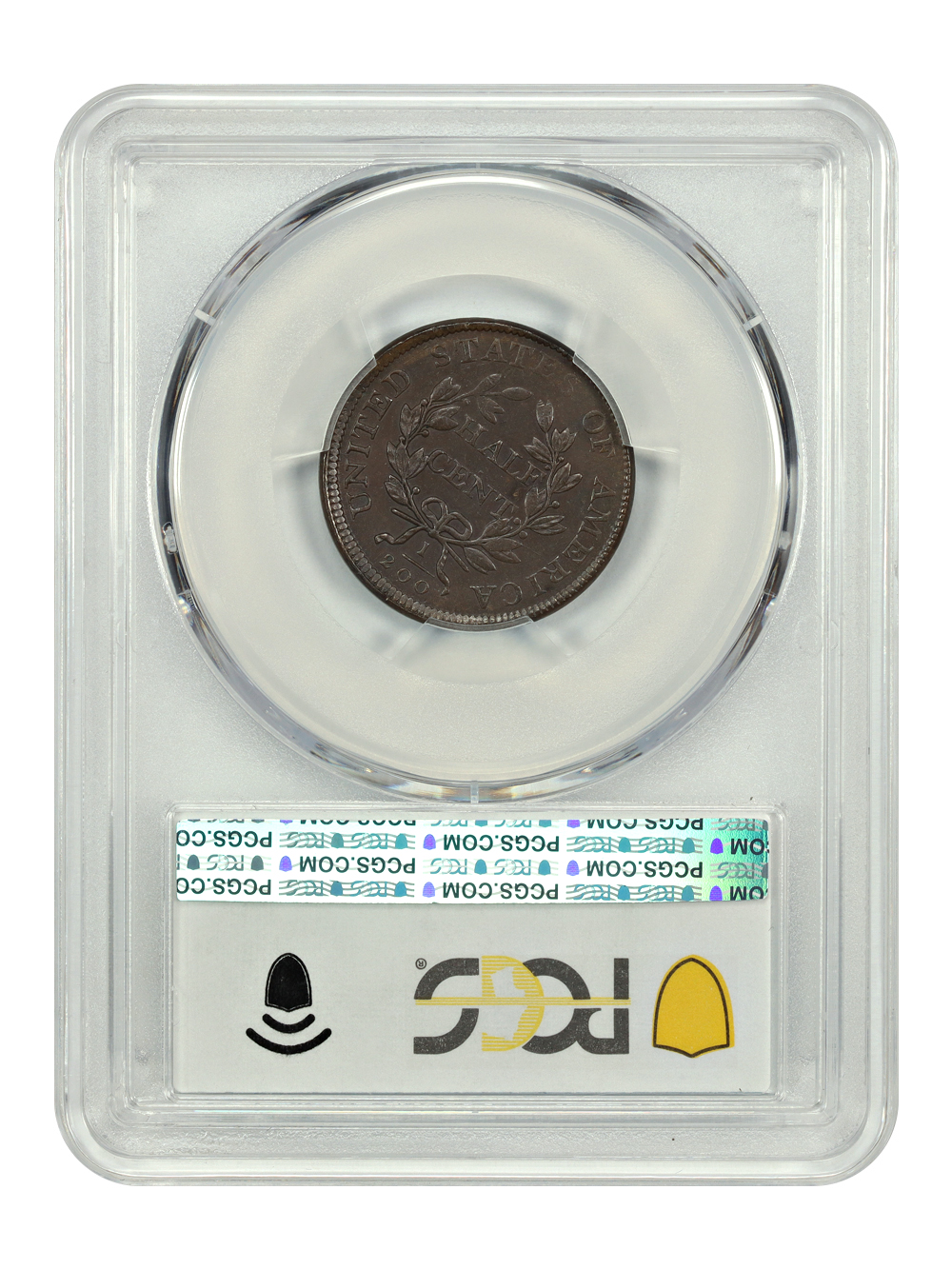 image for: 1806 Large 6, Stems 1/2c PCGS MS62 BN