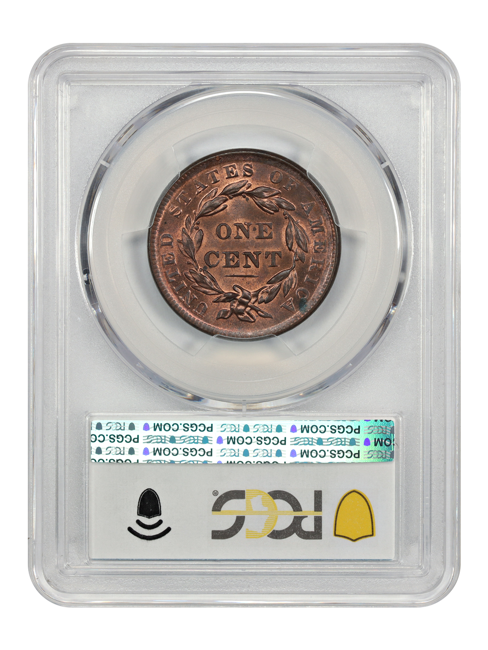 image for: 1839 Silly Head 1c PCGS MS65 RB