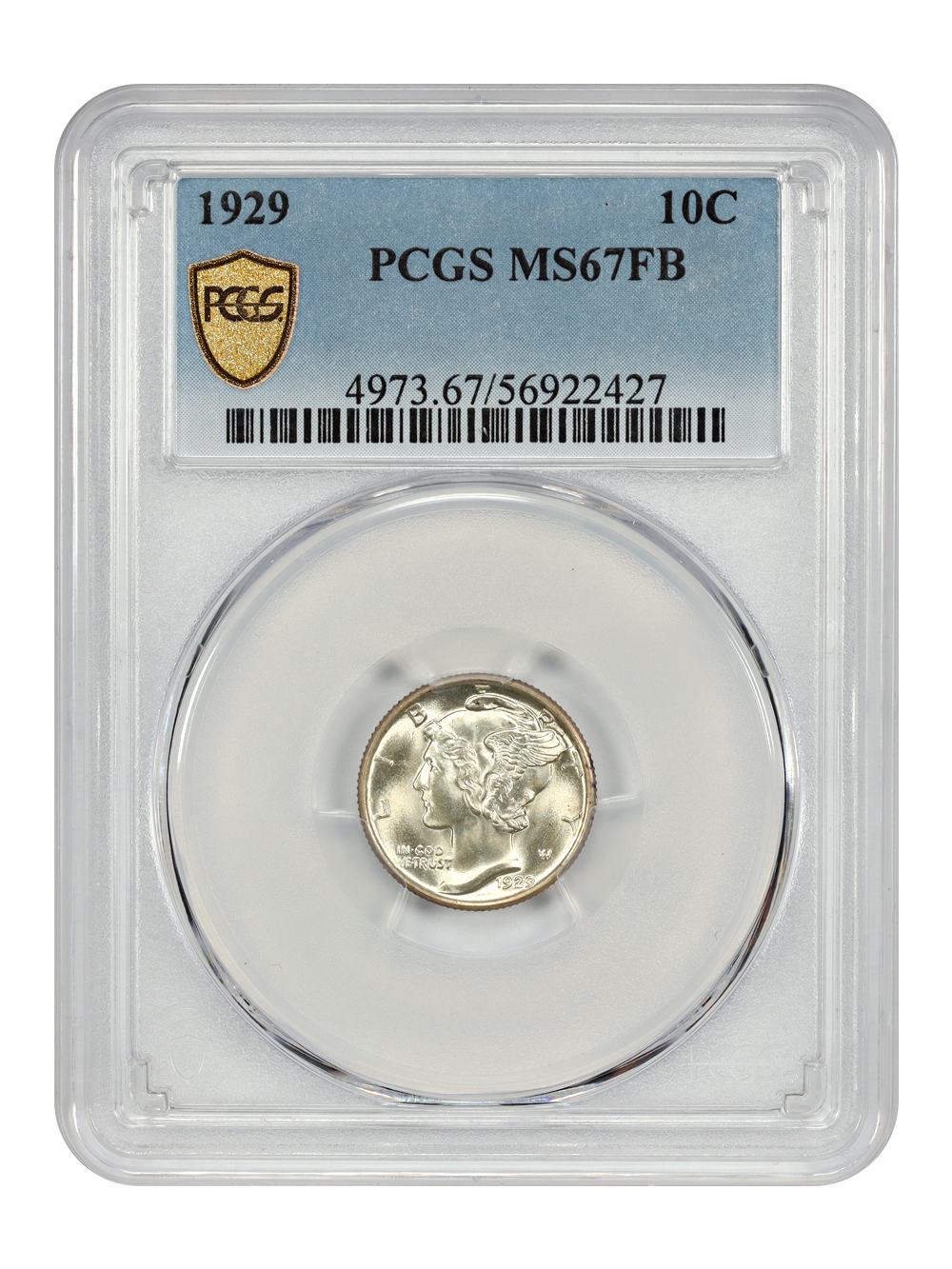image for: 1929 10c PCGS MS67 FB