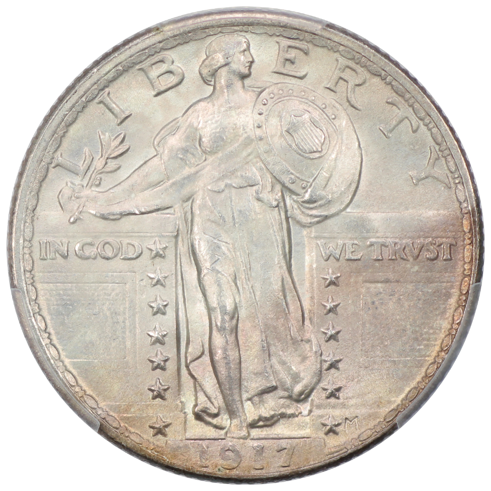image for: 1917 Type 2 25c PCGS MS65