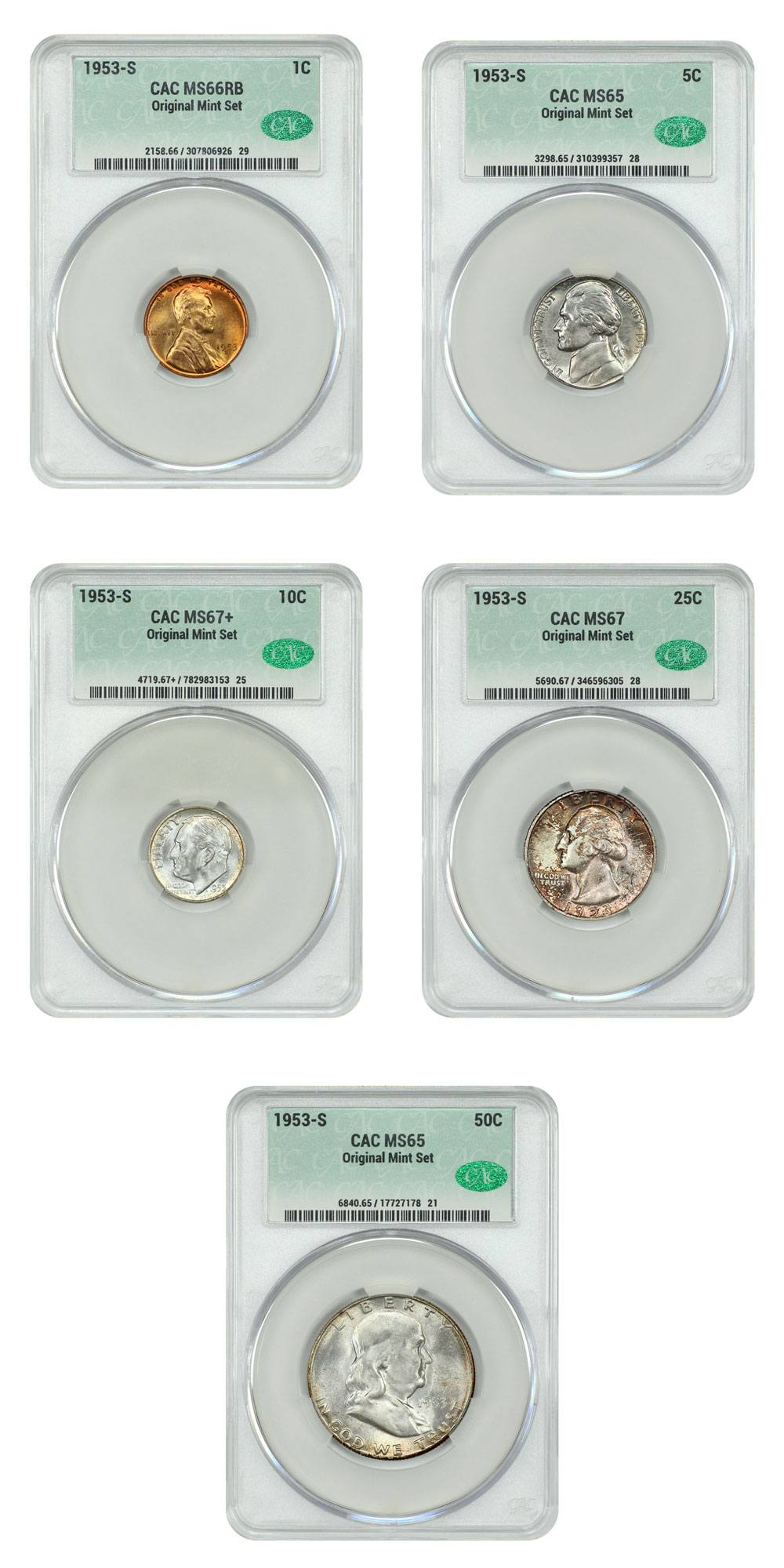 1953 1C-50C Mint Set
