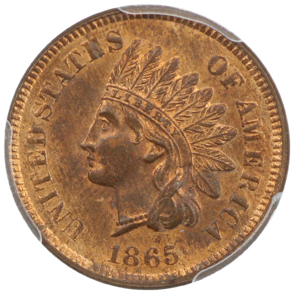 image for: 1865 Fancy 5 1c PCGS MS64 RB