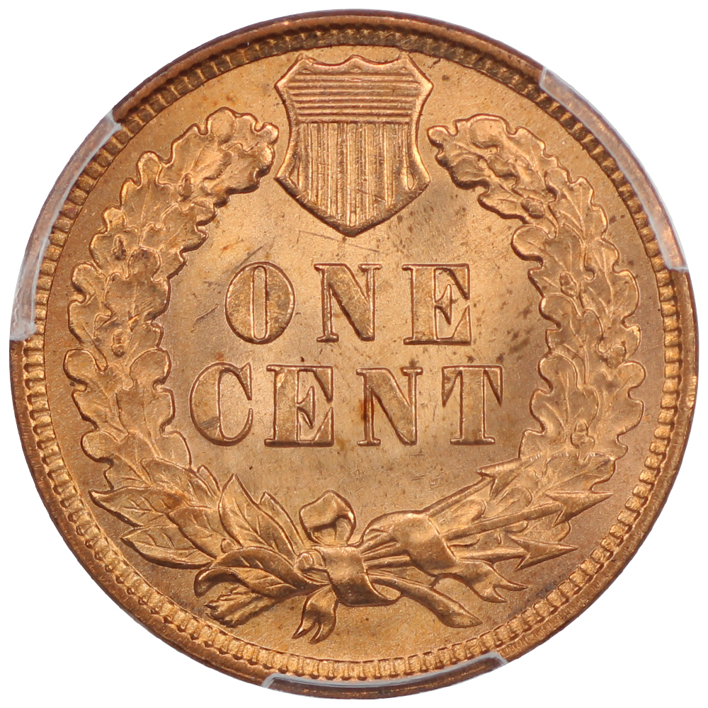 image for: 1909 Indian 1c PCGS MS64 RD