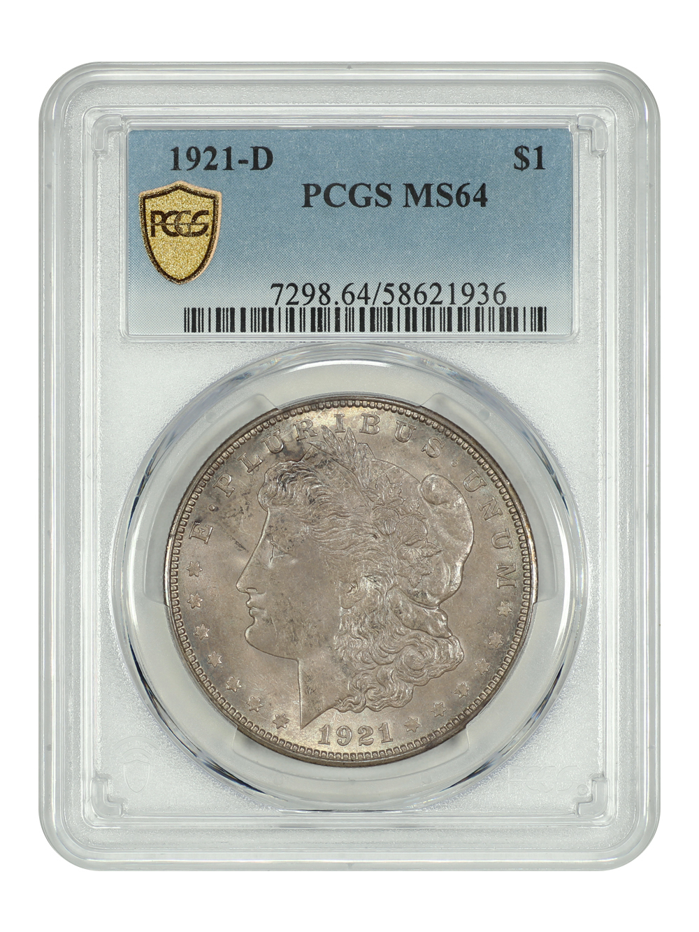 image for: 1921-D $1 PCGS MS64