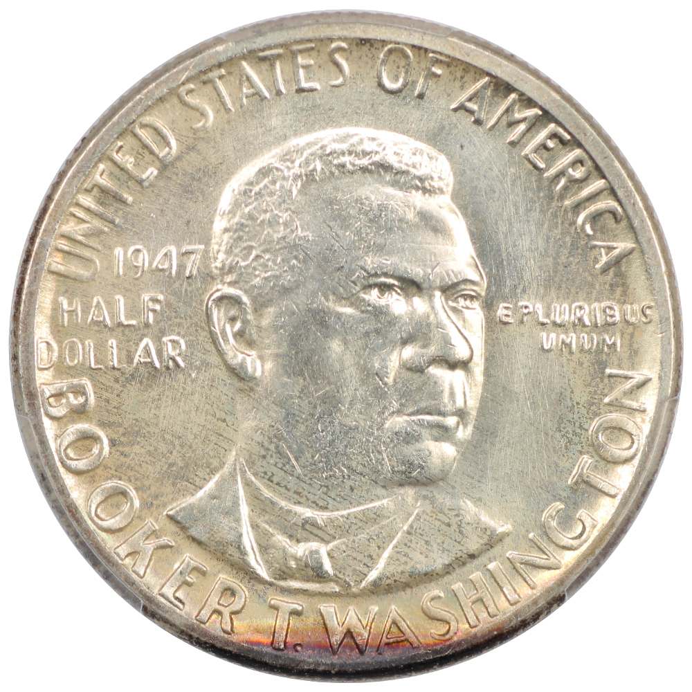 image for: 1947 Booker T. Washington 50c PCGS MS67