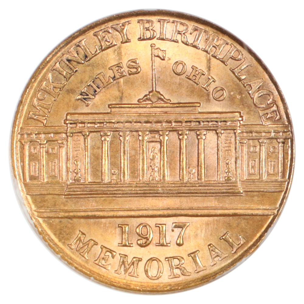 image for: 1917 McKinley Memorial G$1 NGC MS65