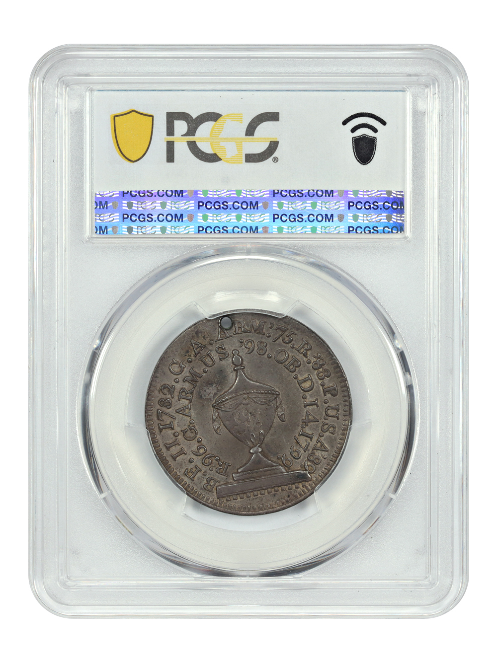 image for: (1800) Washington, Funeral Urn, Silver Medal PCGS AU55