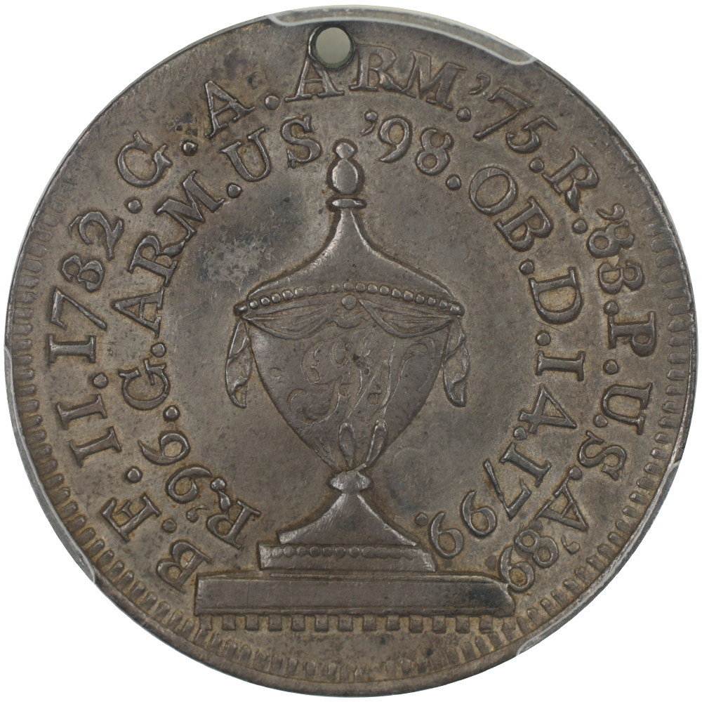 image for: (1800) Washington, Funeral Urn, Silver Medal PCGS AU55