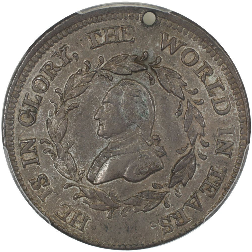 image for: (1800) Washington, Funeral Urn, Silver Medal PCGS AU55
