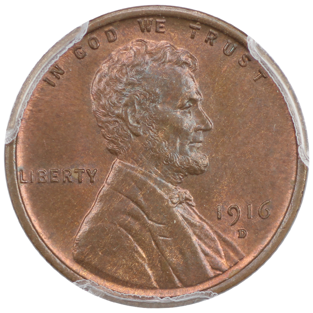 image for: 1916-D 1c PCGS MS65 RB