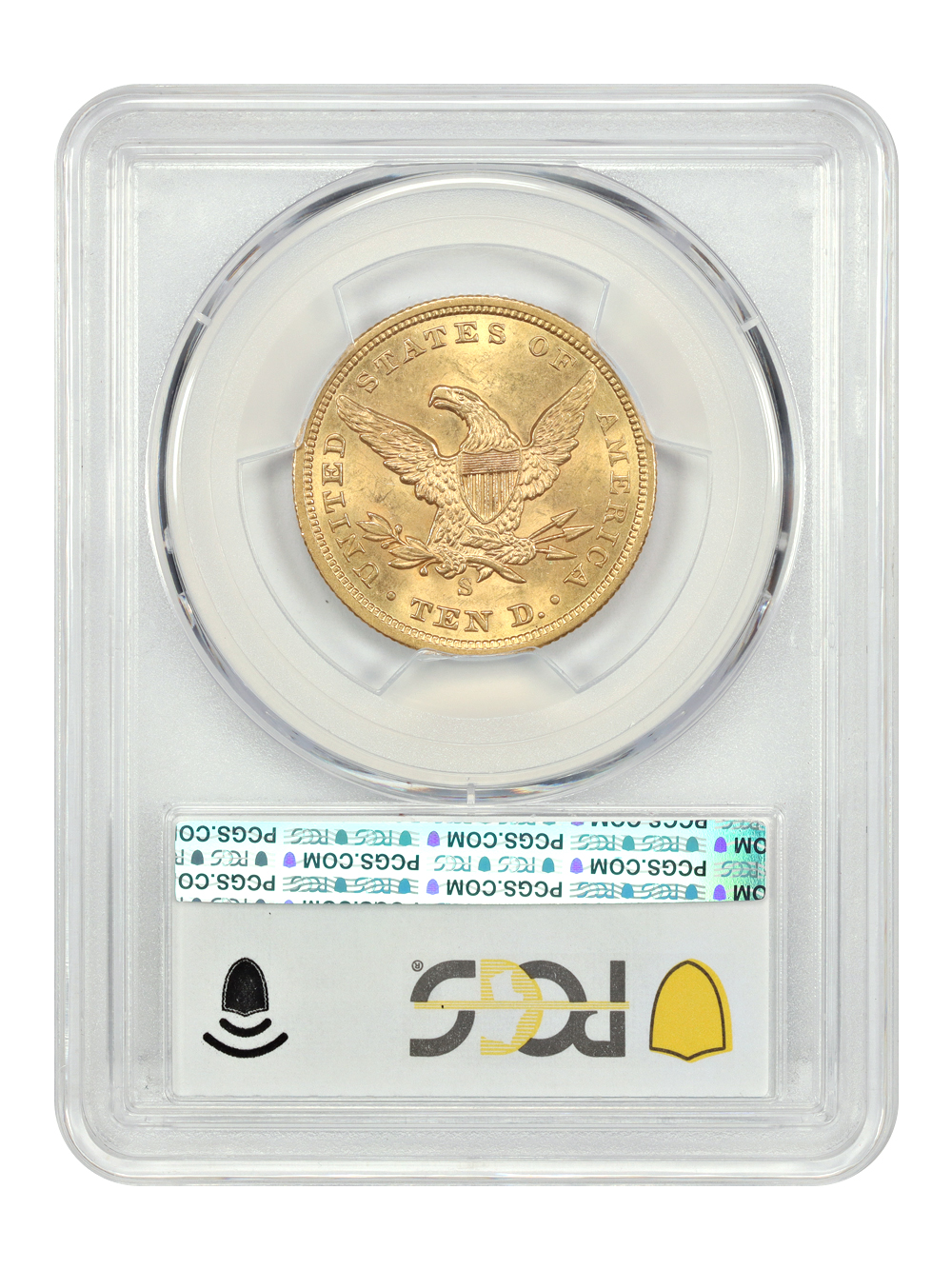 image for: 1856-S $10  PCGS MS62