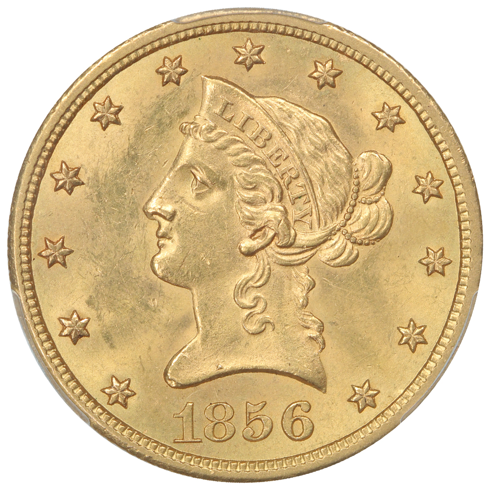 image for: 1856-S $10  PCGS MS62