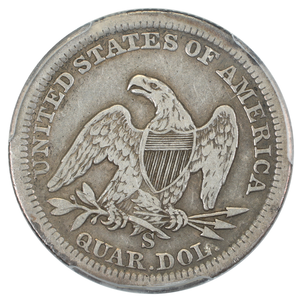 image for: 1856-S 25c PCGS F15