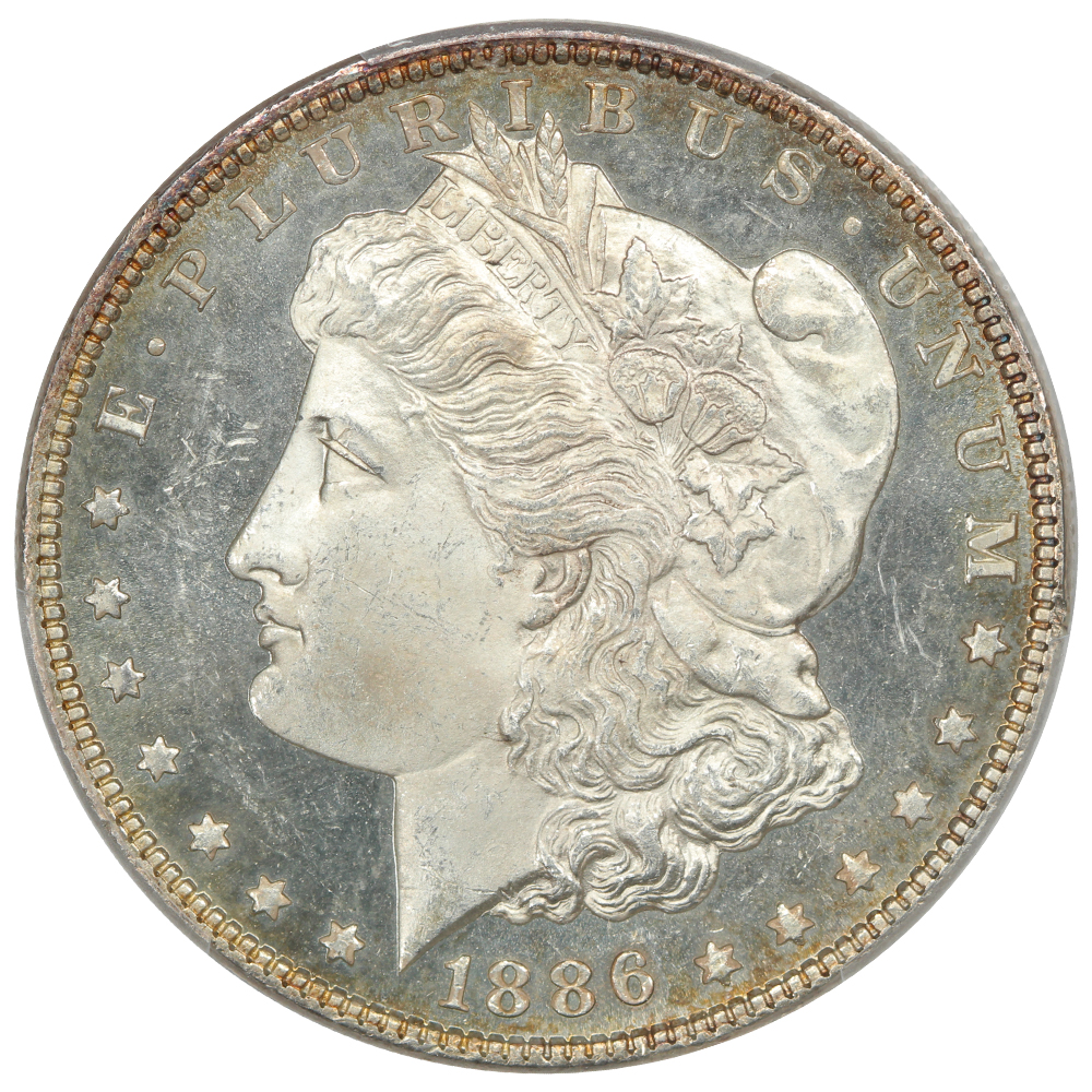 image for: 1886 $1  PCGS MS65 DMPL