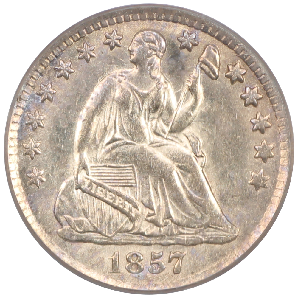 image for: 1857 H10c PCGS MS64