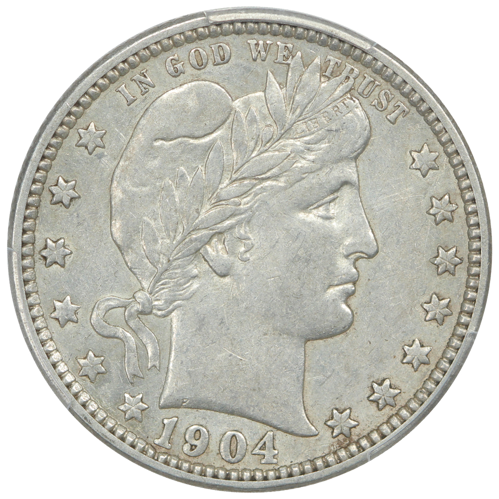 image for: 1904-O 25c PCGS AU53
