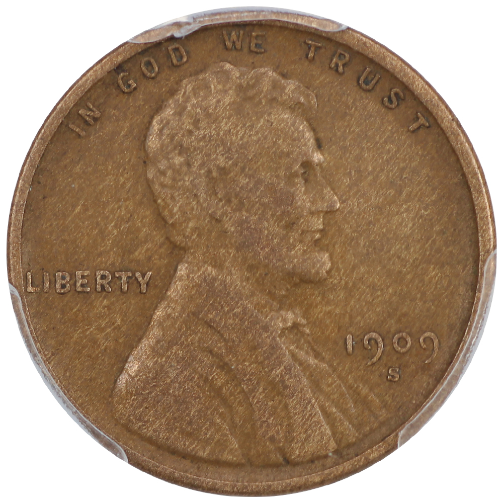 image for: 1909-S VDB 1c PCGS VF30 BN