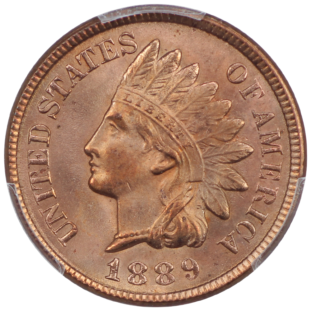 image for: 1889 1c PCGS MS65 RD