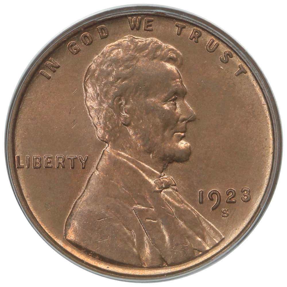 image for: 1923-S 1c PCGS MS65 RD