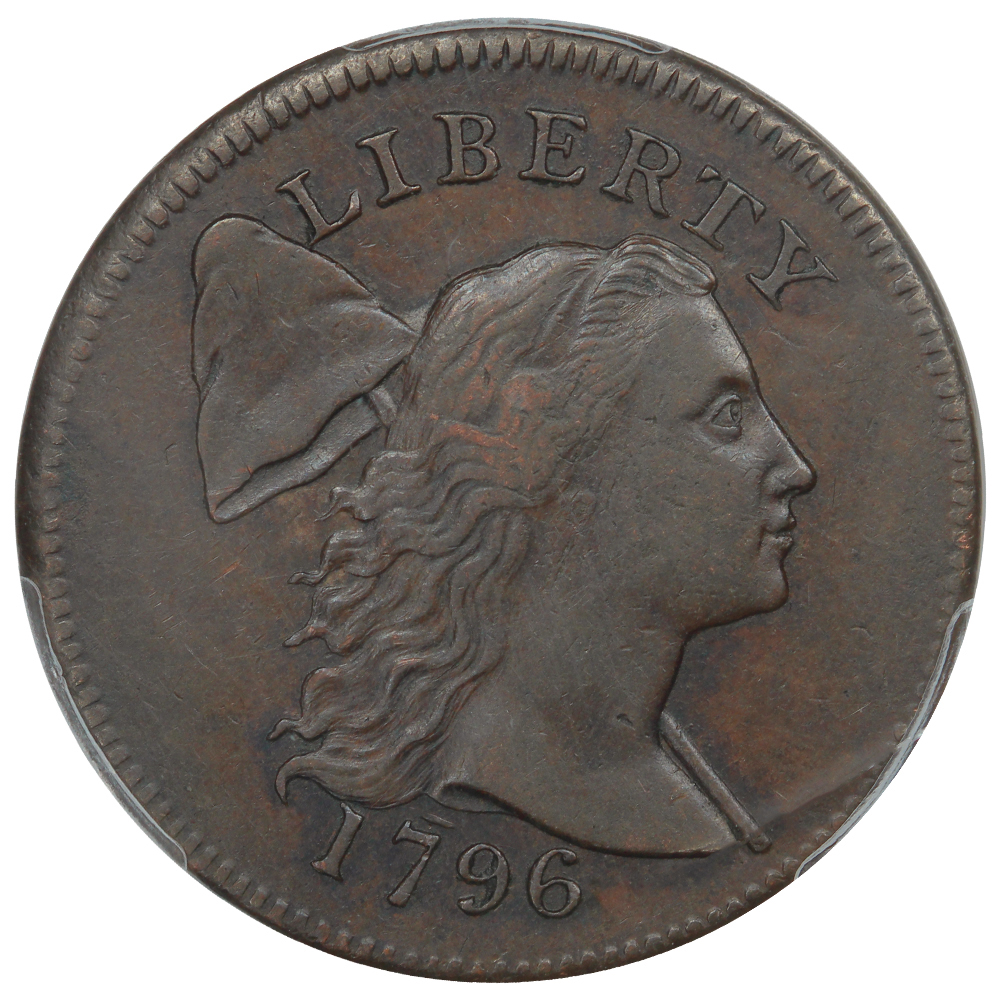image for: 1796 Liberty Cap 1c PCGS AU55 BN