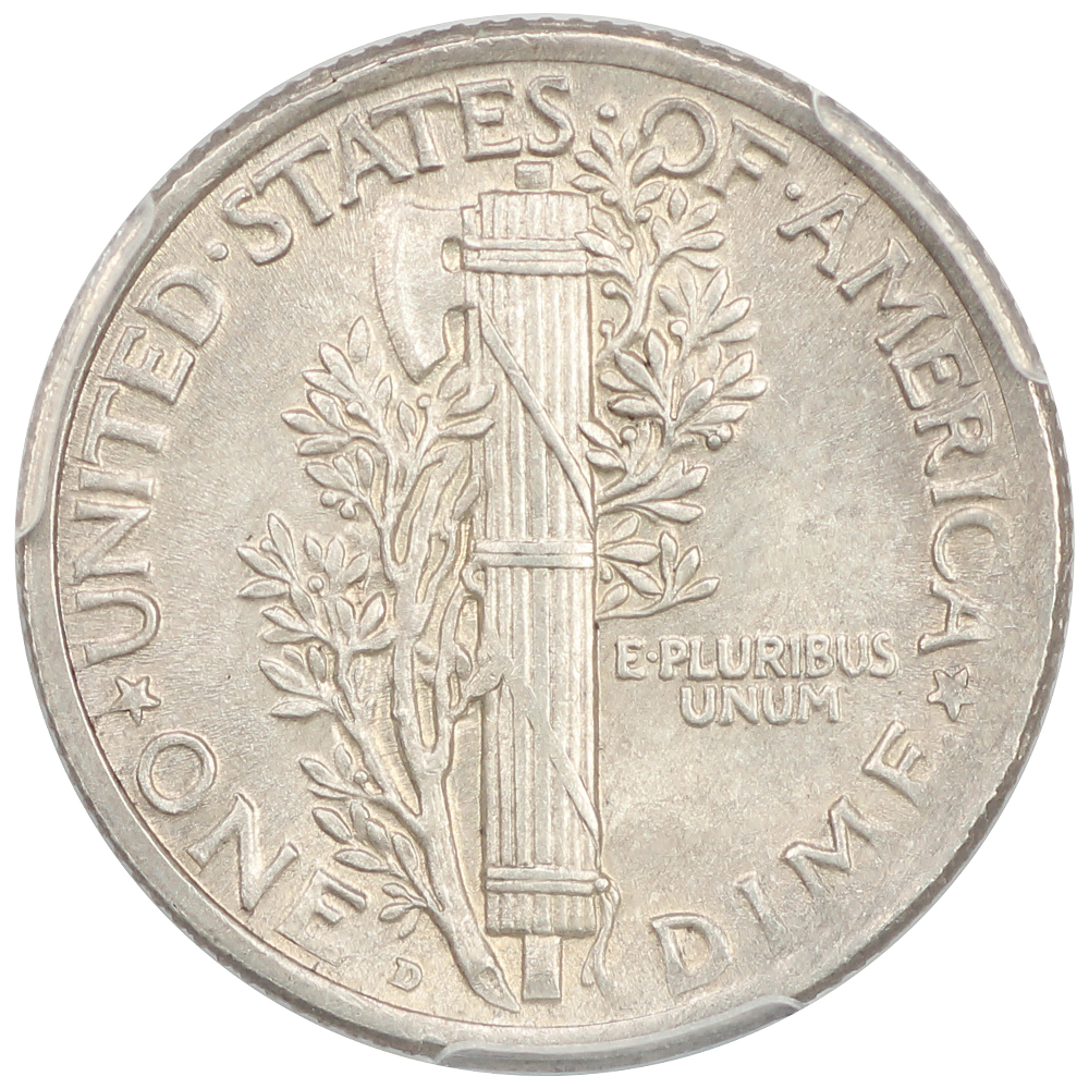 image for: 1919-D 10c PCGS MS64 FB