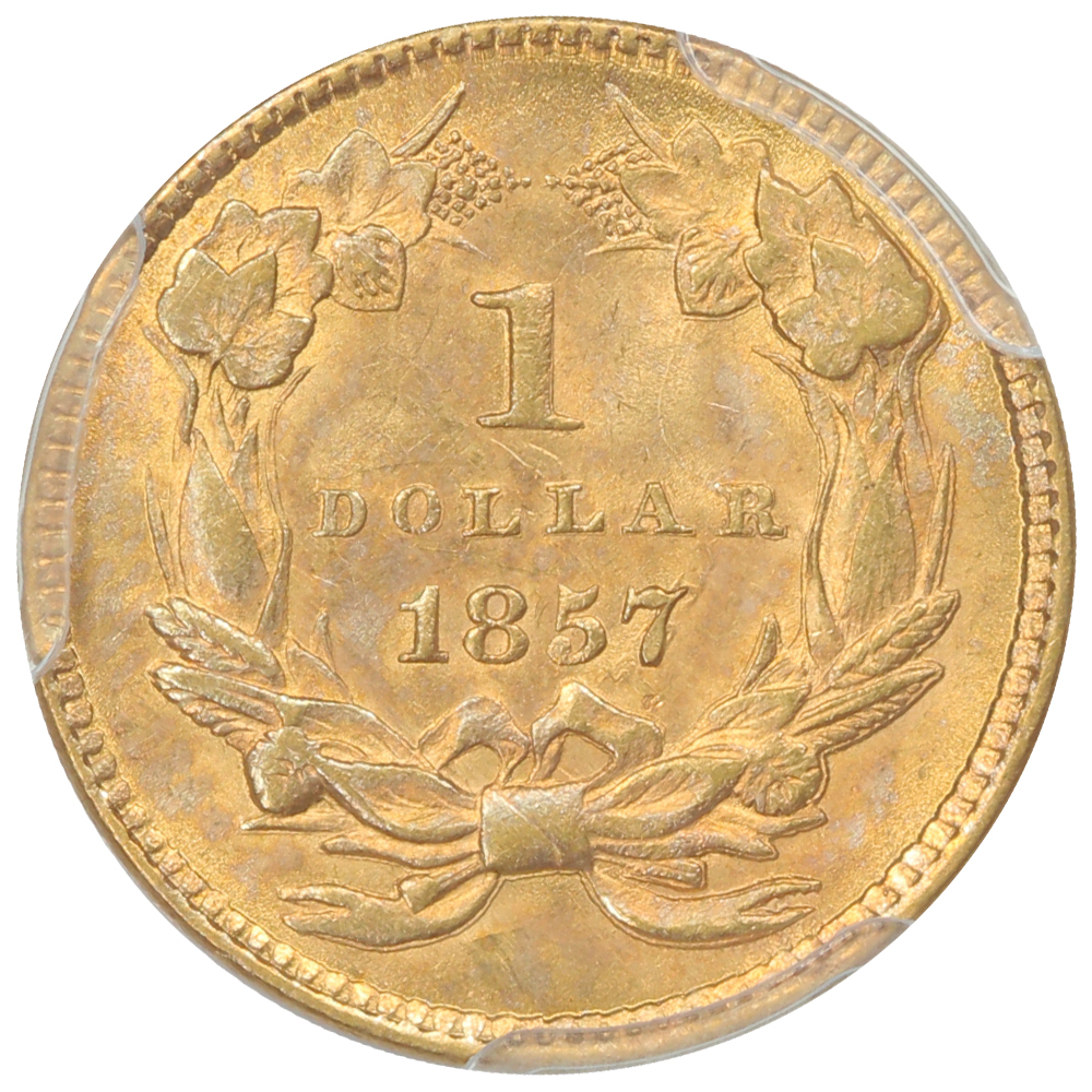 image for: 1857 G$1 PCGS MS64