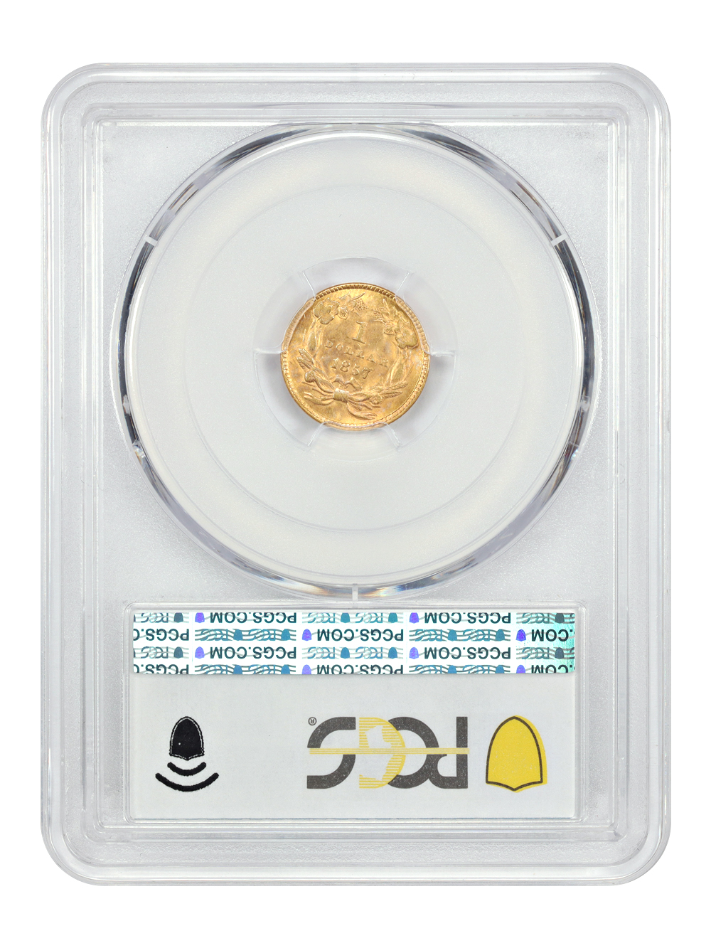 image for: 1857 G$1 PCGS MS64