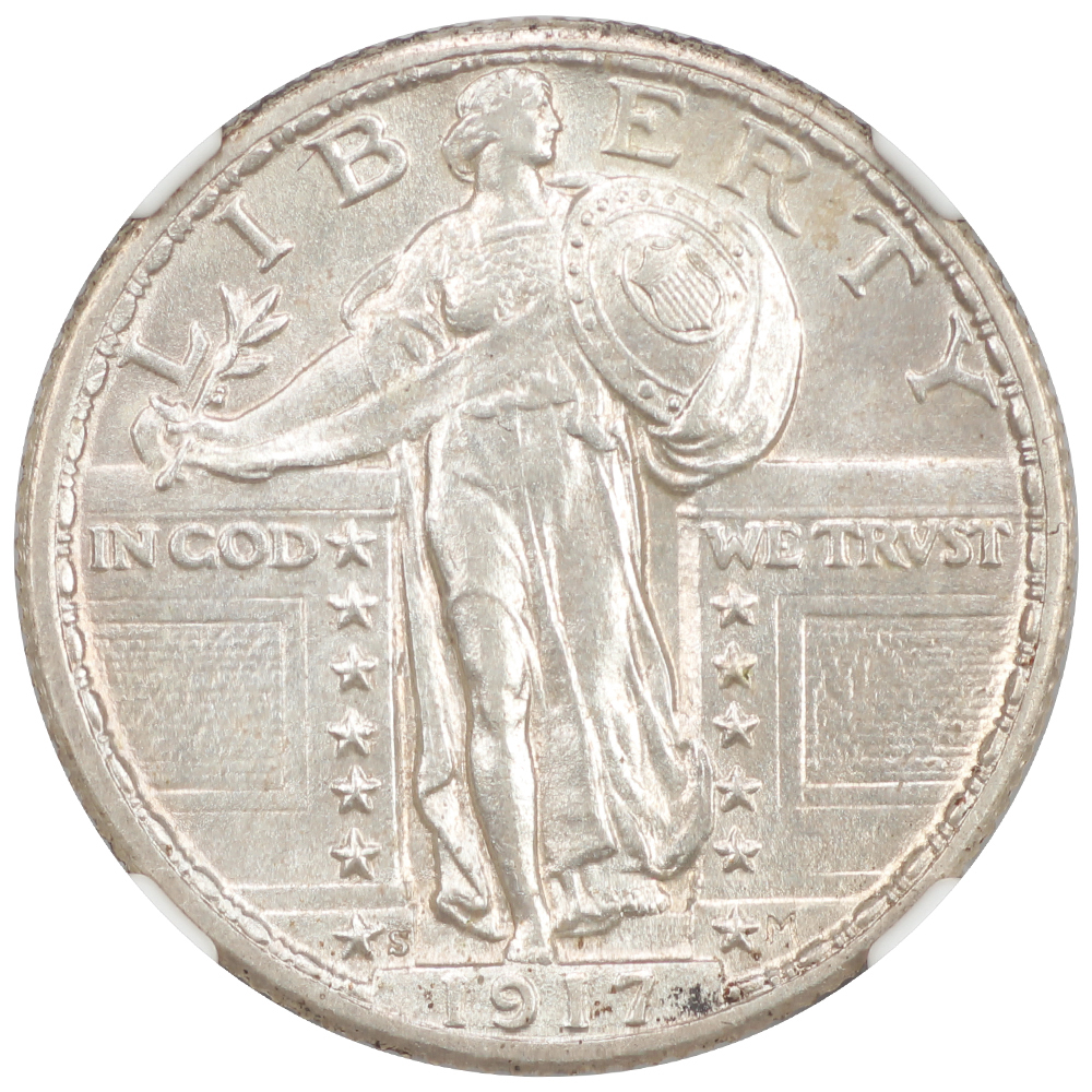 image for: 1917 Type 2 25c NGC MS64